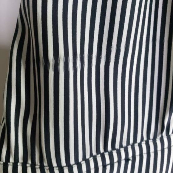 Rag & Bone Womens Greta Black White Striped Silk Off-the-shoulder Blouse Size S - Picture 8 of 12